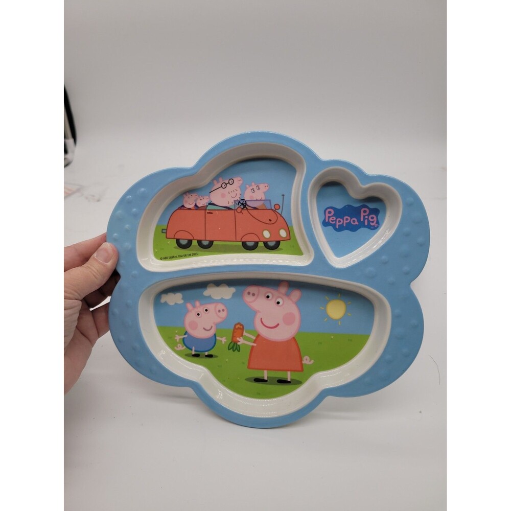 Zak! Designs Vintage 2003 Peppa Pig Childrens Melamine Divided Plate